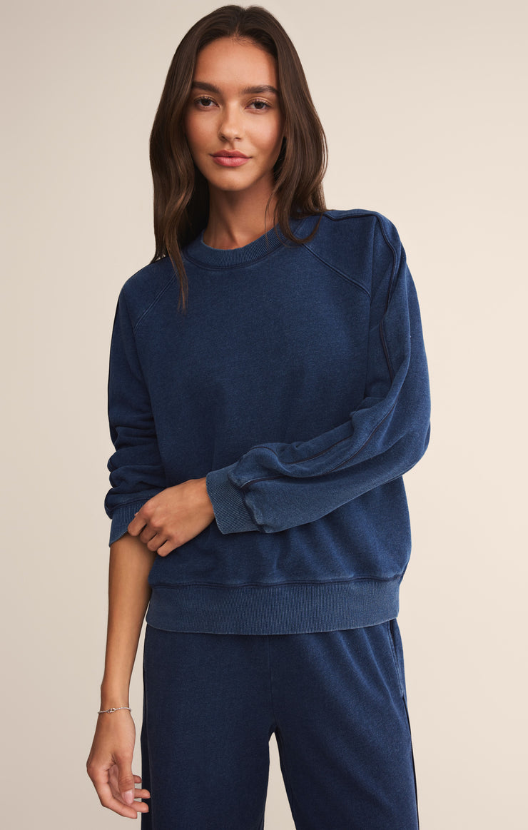 Tops Sport Stripe Boyfriend Sweatshirt Sport Stripe Boyfriend Sweatshirt