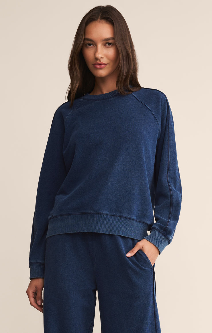 Tops Sport Stripe Boyfriend Sweatshirt Sport Stripe Boyfriend Sweatshirt