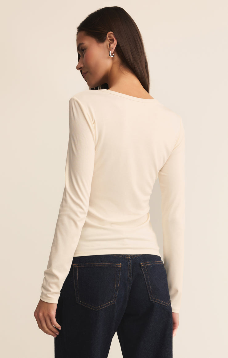 Tops Second Skin Crew Long Sleeve Top Cloud