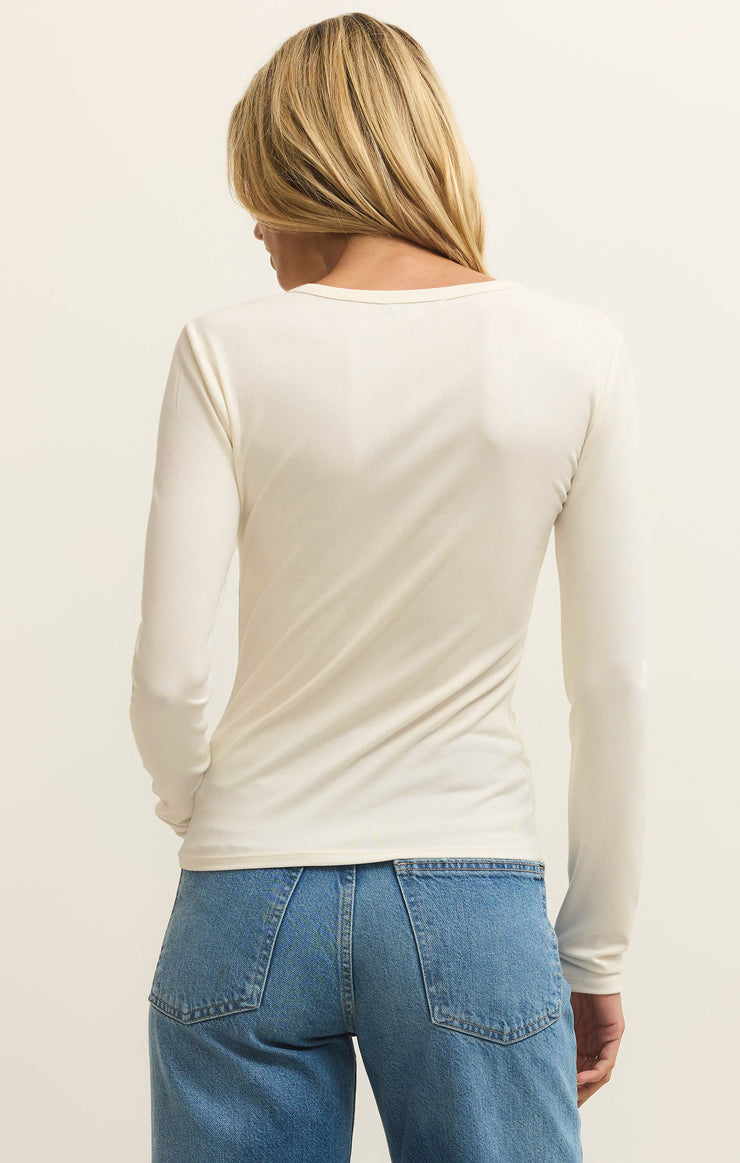 Tops Second Skin Crew Long Sleeve Top Cloud