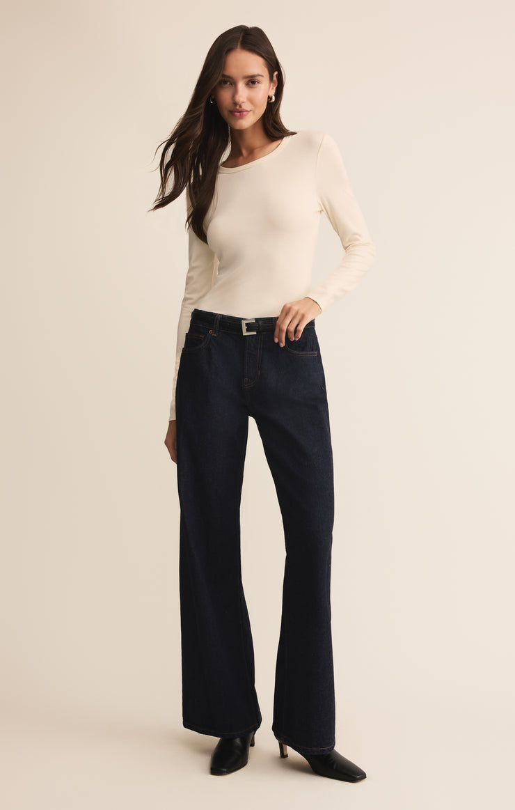 Tops Second Skin Crew Long Sleeve Top Cloud