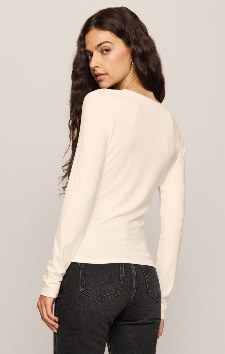 Tops Second Skin Crew Long Sleeve Tee Sandstone