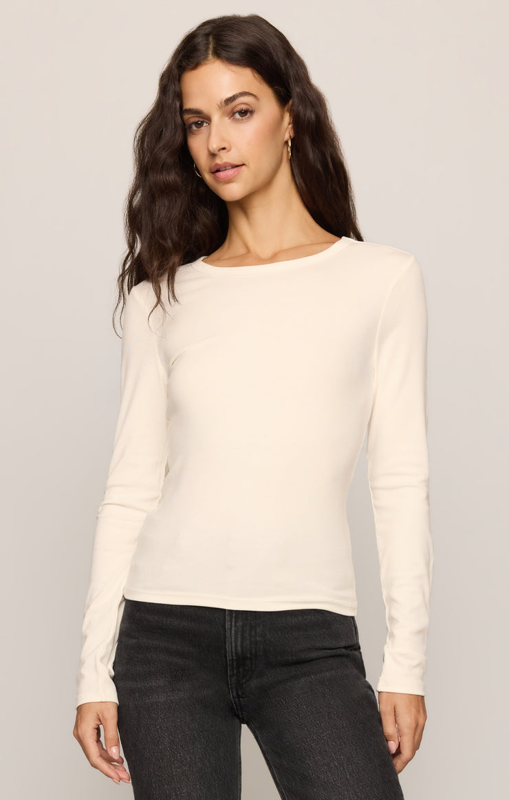 Tops Second Skin Crew Long Sleeve Tee Sandstone
