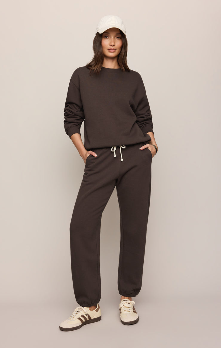 Tops Classic Boyfriend Sweatshirt Cocoa Bean