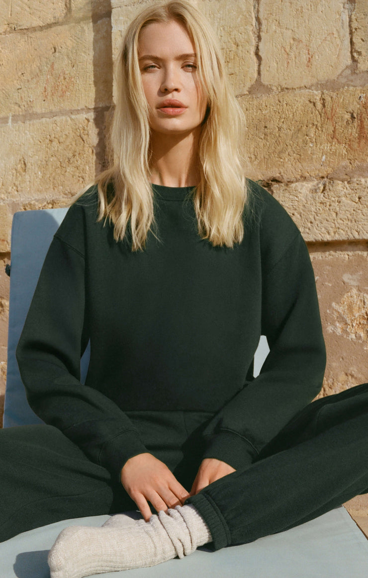 Tops Classic Boyfriend Sweatshirt Garland Green