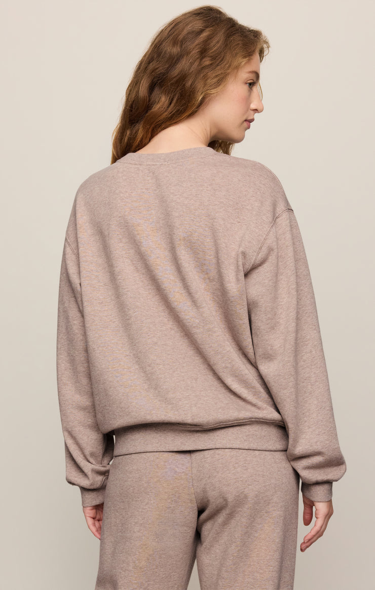 Tops Classic Boyfriend Sweatshirt Heather Ash