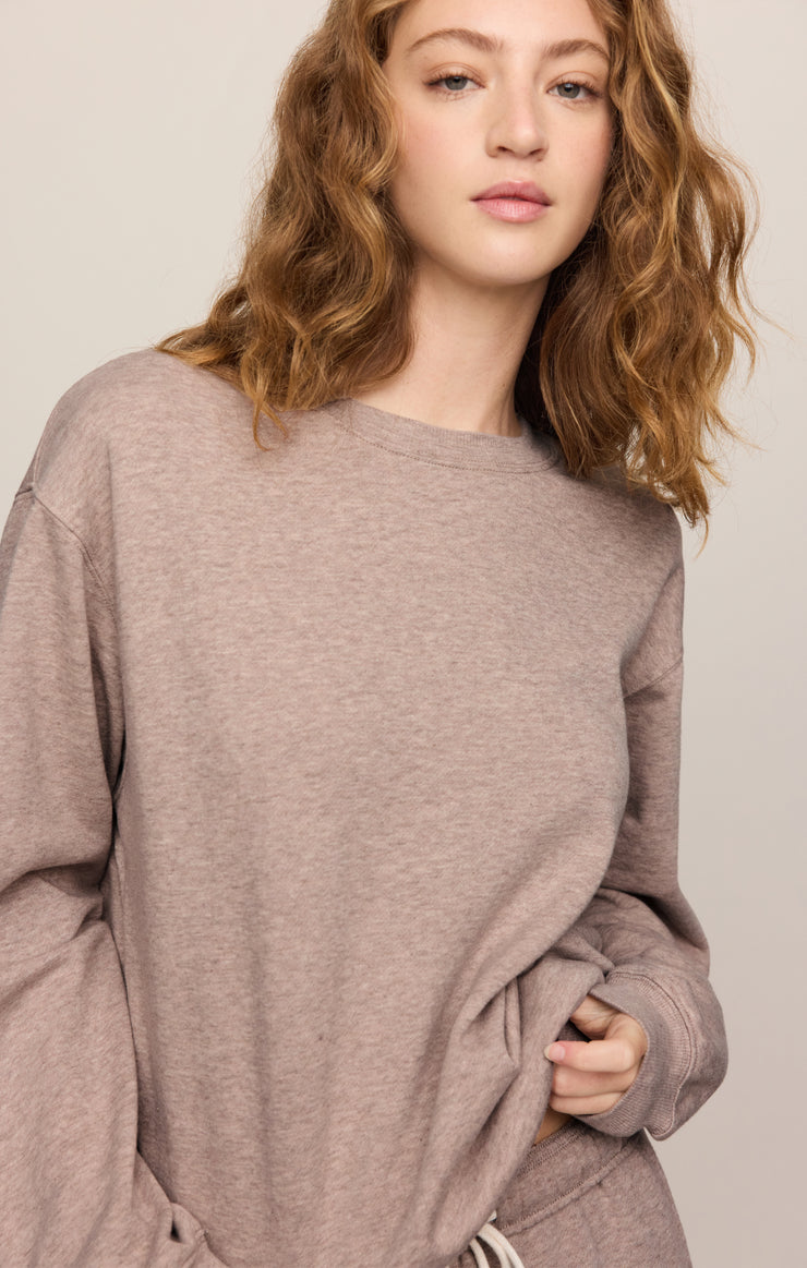Tops Classic Boyfriend Sweatshirt Heather Ash