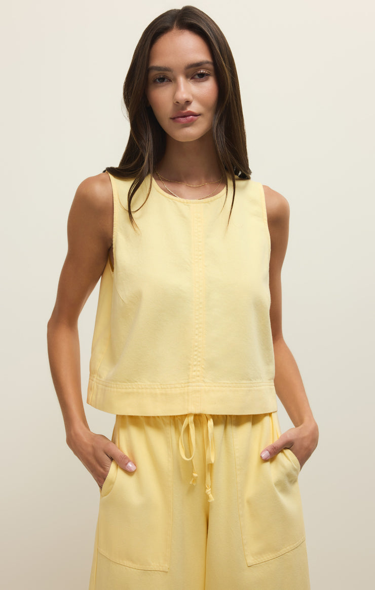 Tops Sun Seeker Twill Cropped Tank Sunnyside