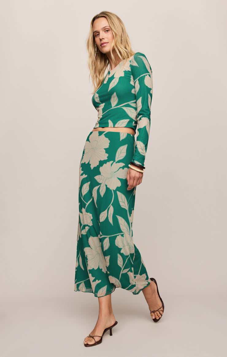 Tops Taysha Bloom Floral Mesh Top La Palma