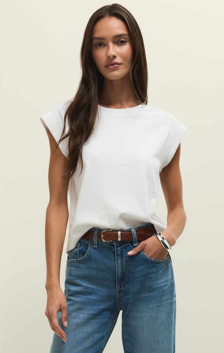 Tops Camino Cotton Jersey Tee White