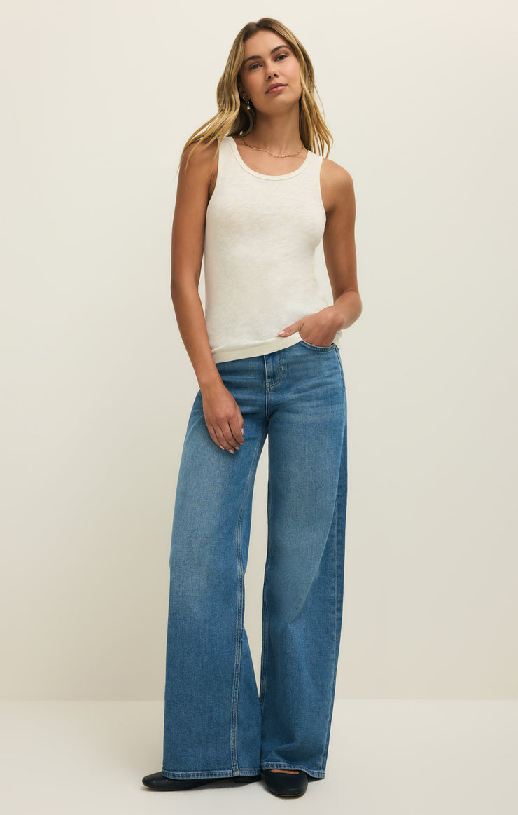 Tops Classic Slub Scoop Tank Cloud