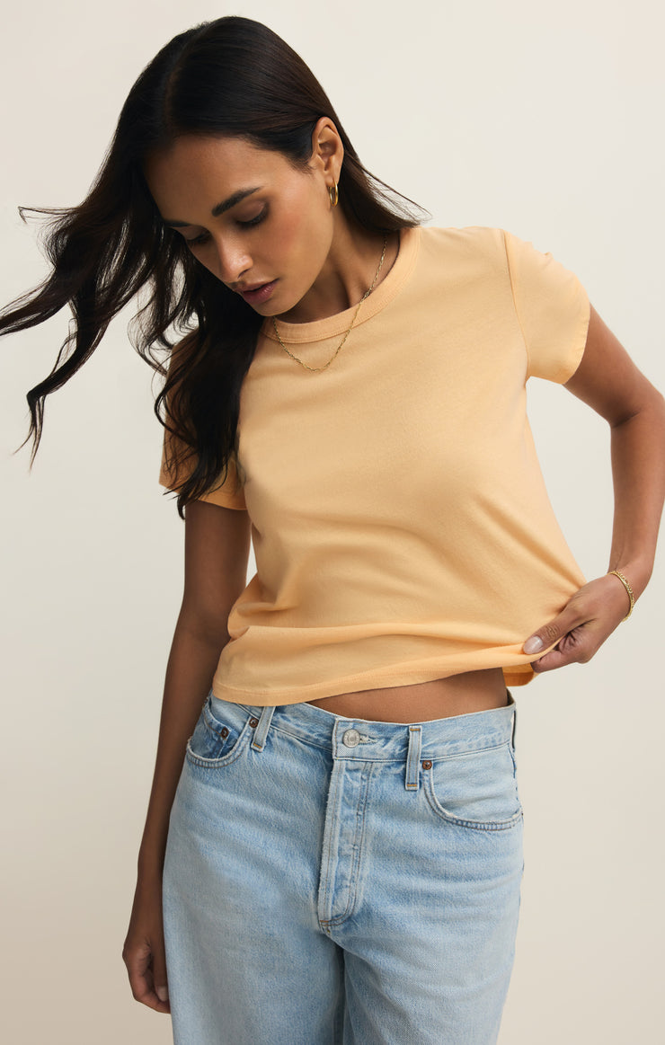 Tops Junie Cotton Tee Custard