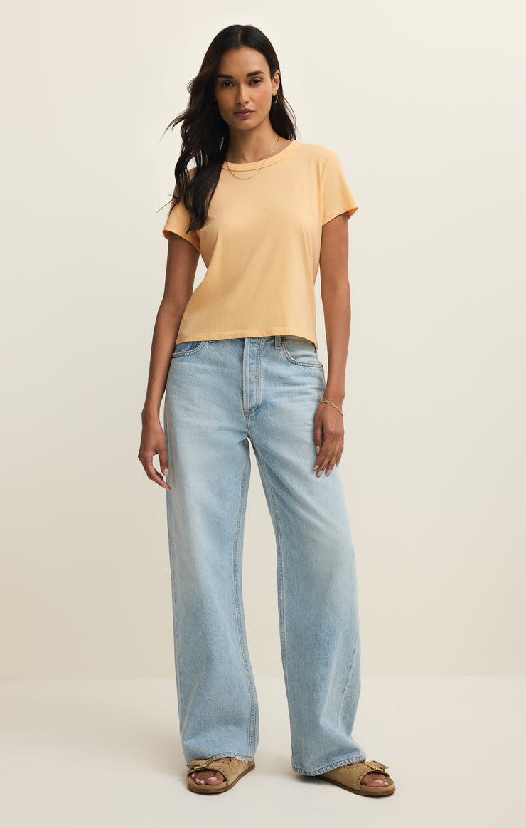 Tops Junie Cotton Tee Custard