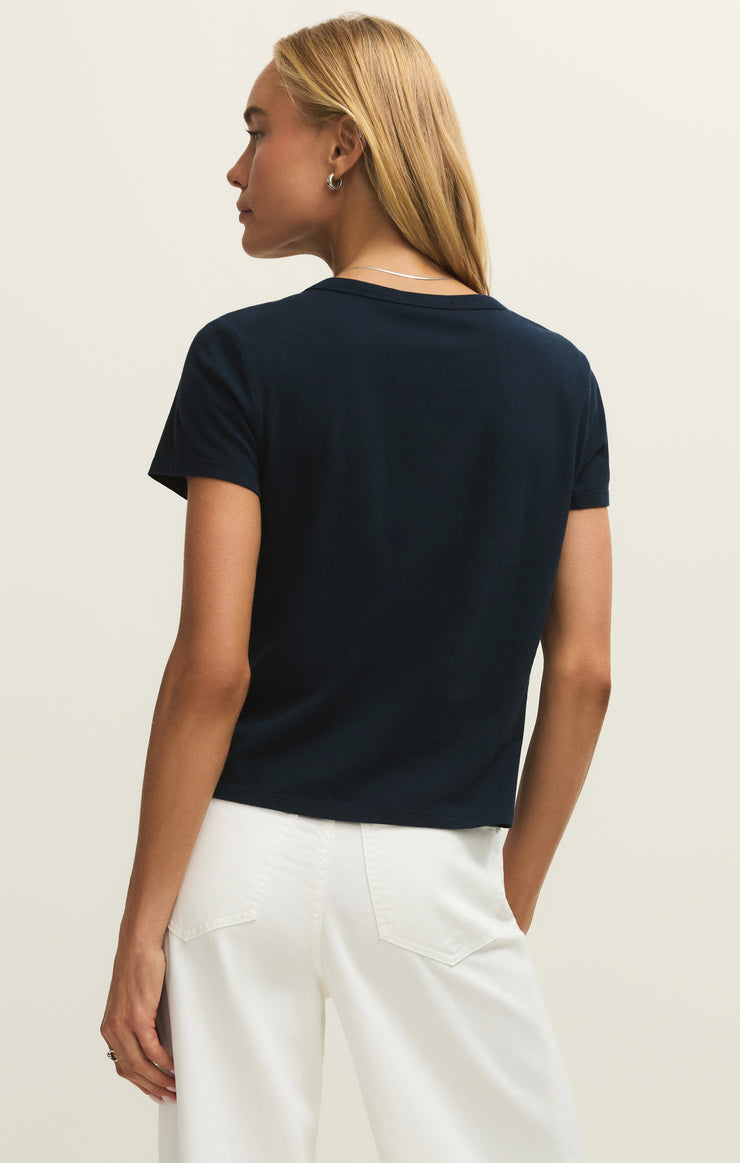 Tops Junie Cotton Tee Eclipse