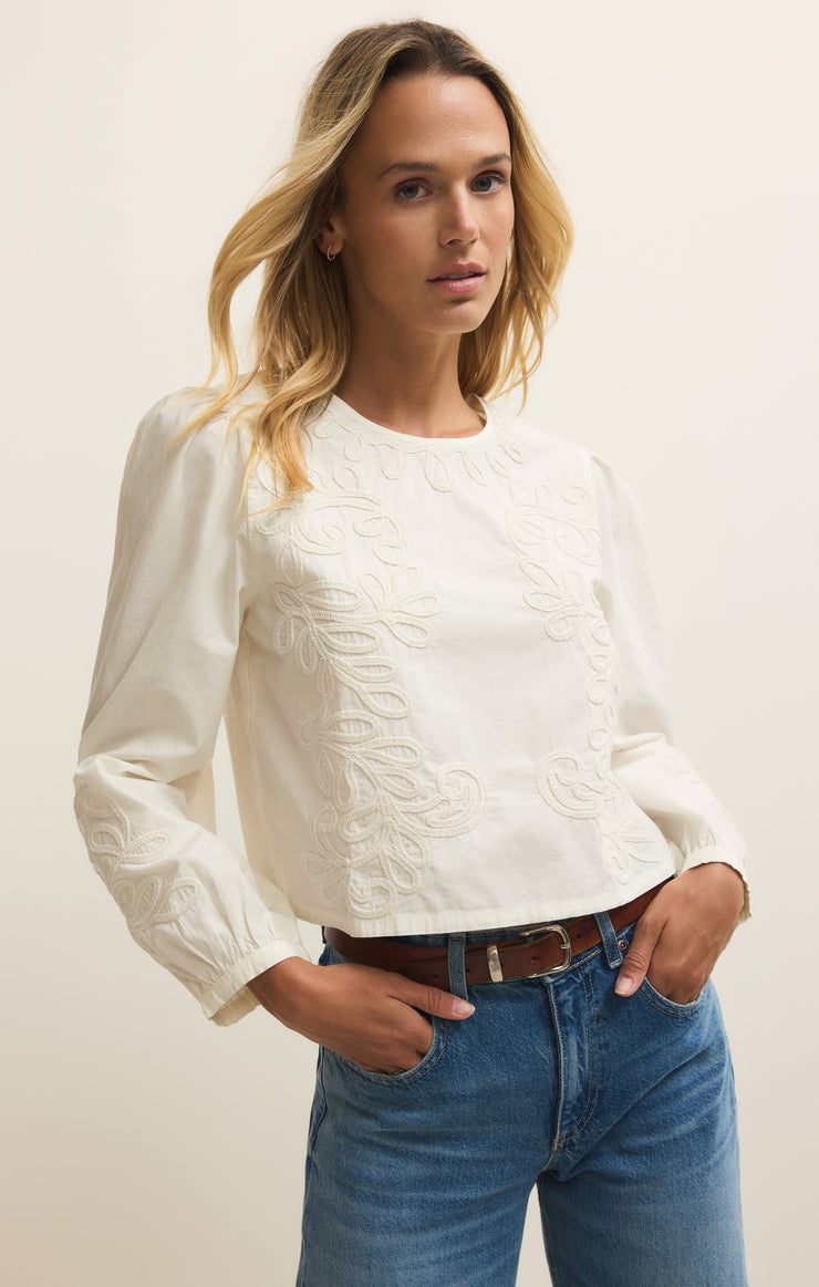 Tatiana Embroidered Cropped Top