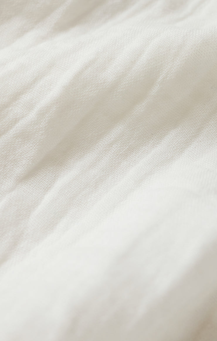 Tops Helena Airy Gauze Button Up White