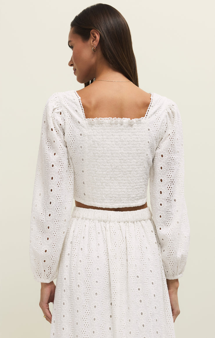 Tops Bria Cotton Eyelet Top White