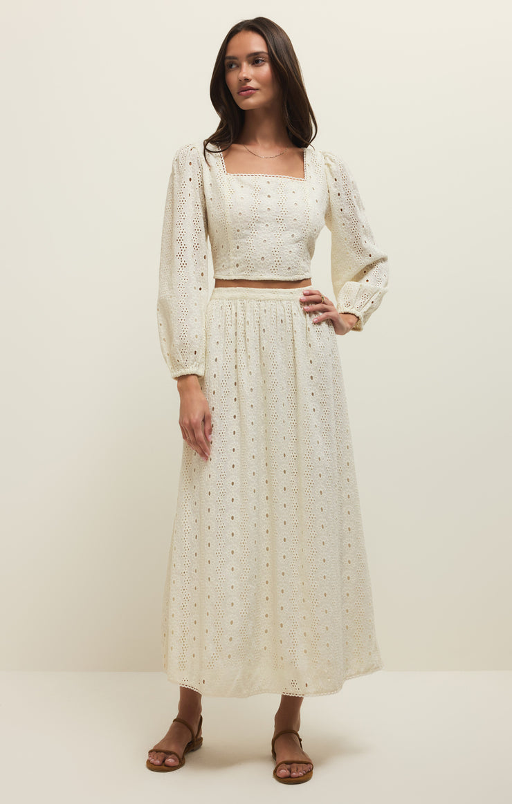 Tops Bria Cotton Eyelet Top White