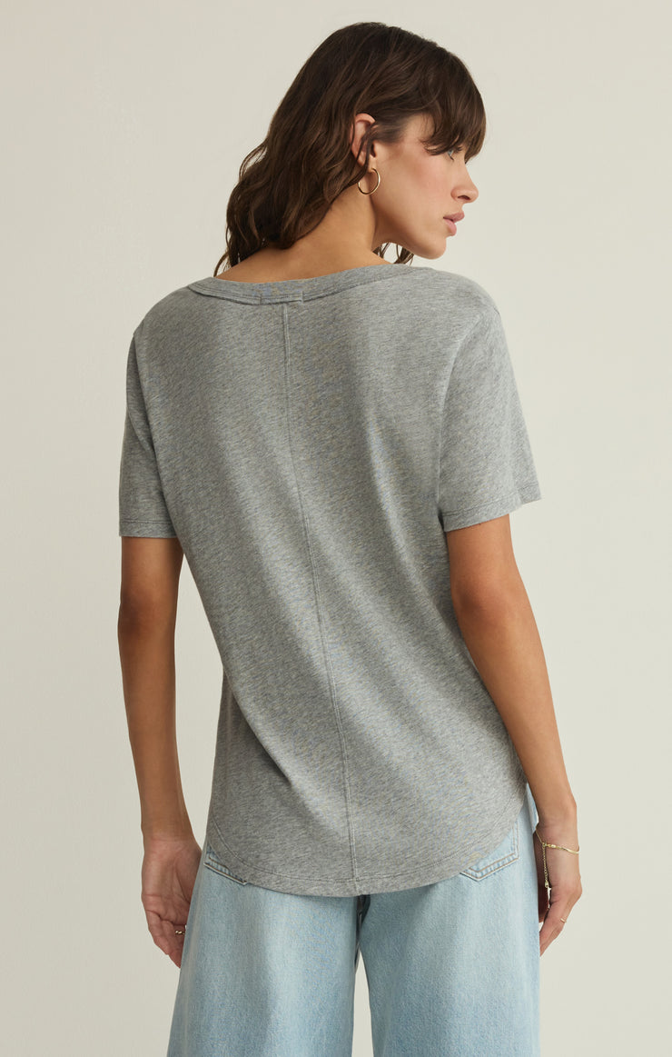 Tops Elara Cotton Jersey Top Classic Heather Grey