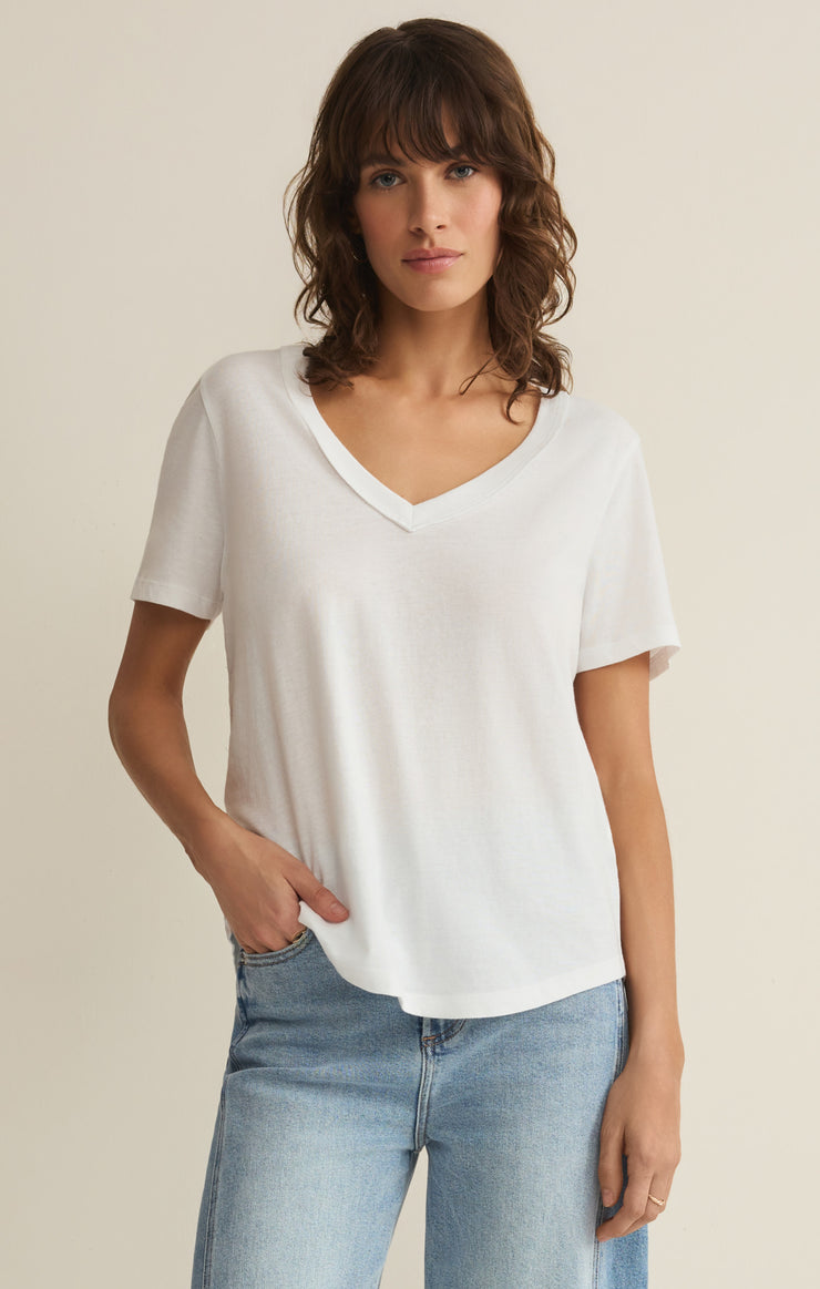 Tops Elara Cotton Jersey Top White