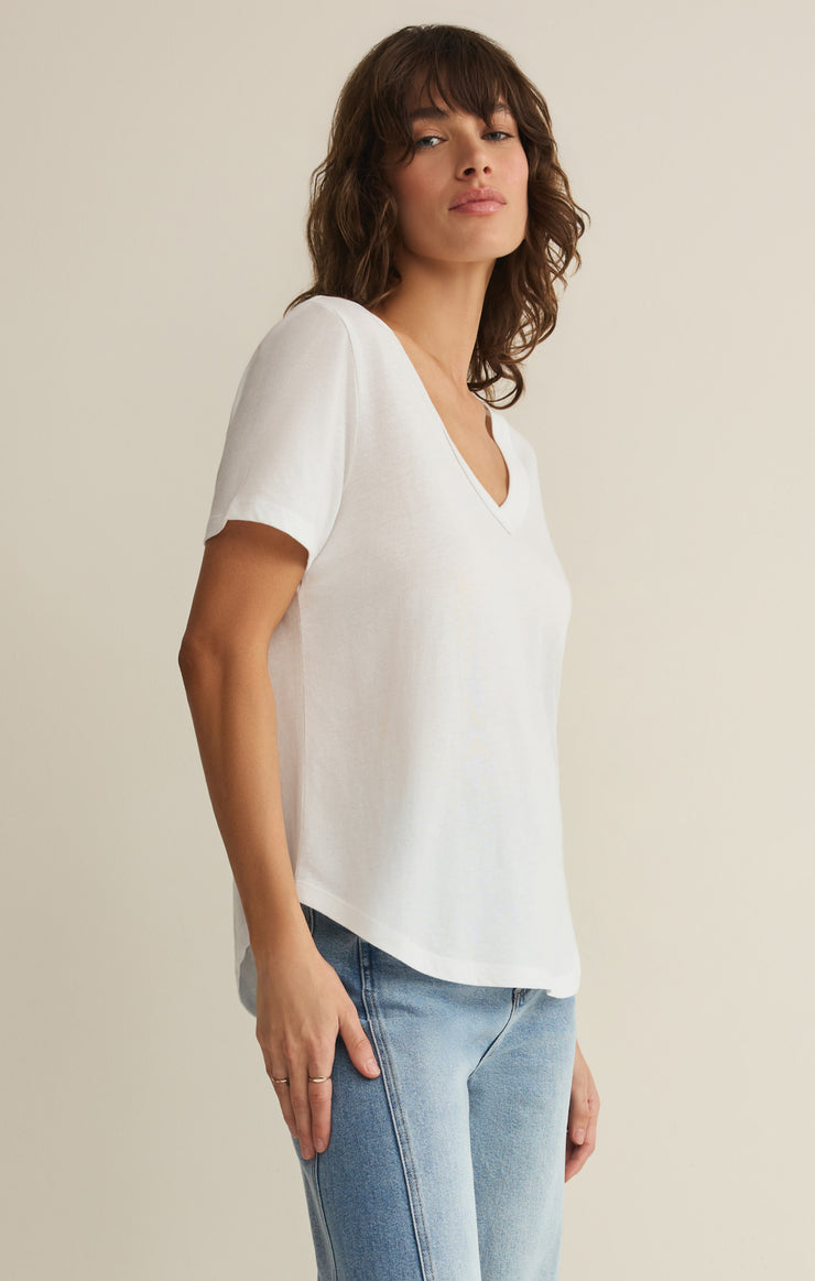 Tops Elara Cotton Jersey Top White