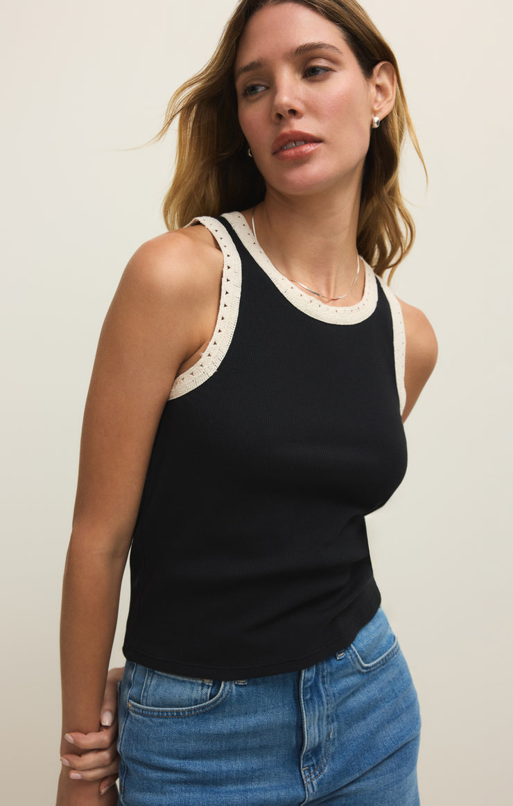 Tops Clarke Rib Tank Black