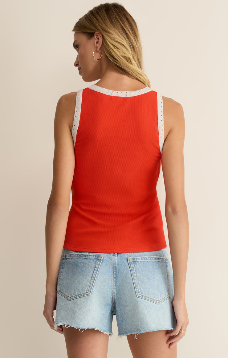 Tops Clarke Rib Tank Lychee