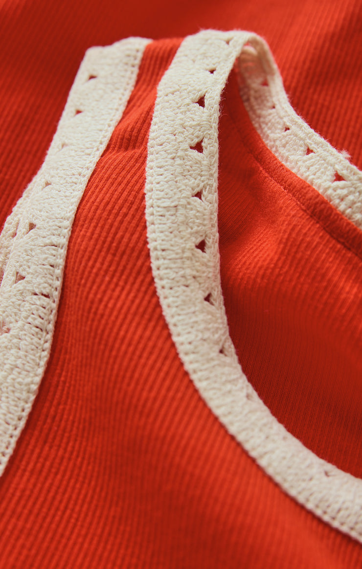 Tops Clarke Rib Tank Lychee