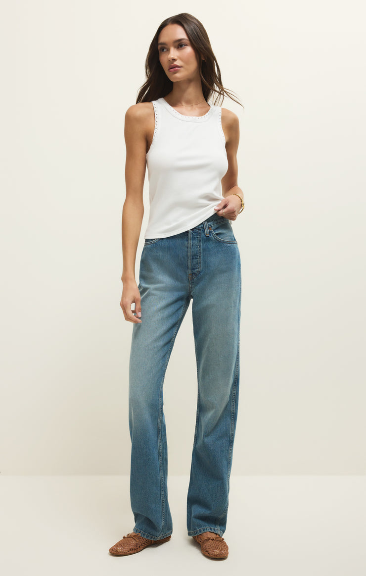 Tops Clarke Rib Tank White