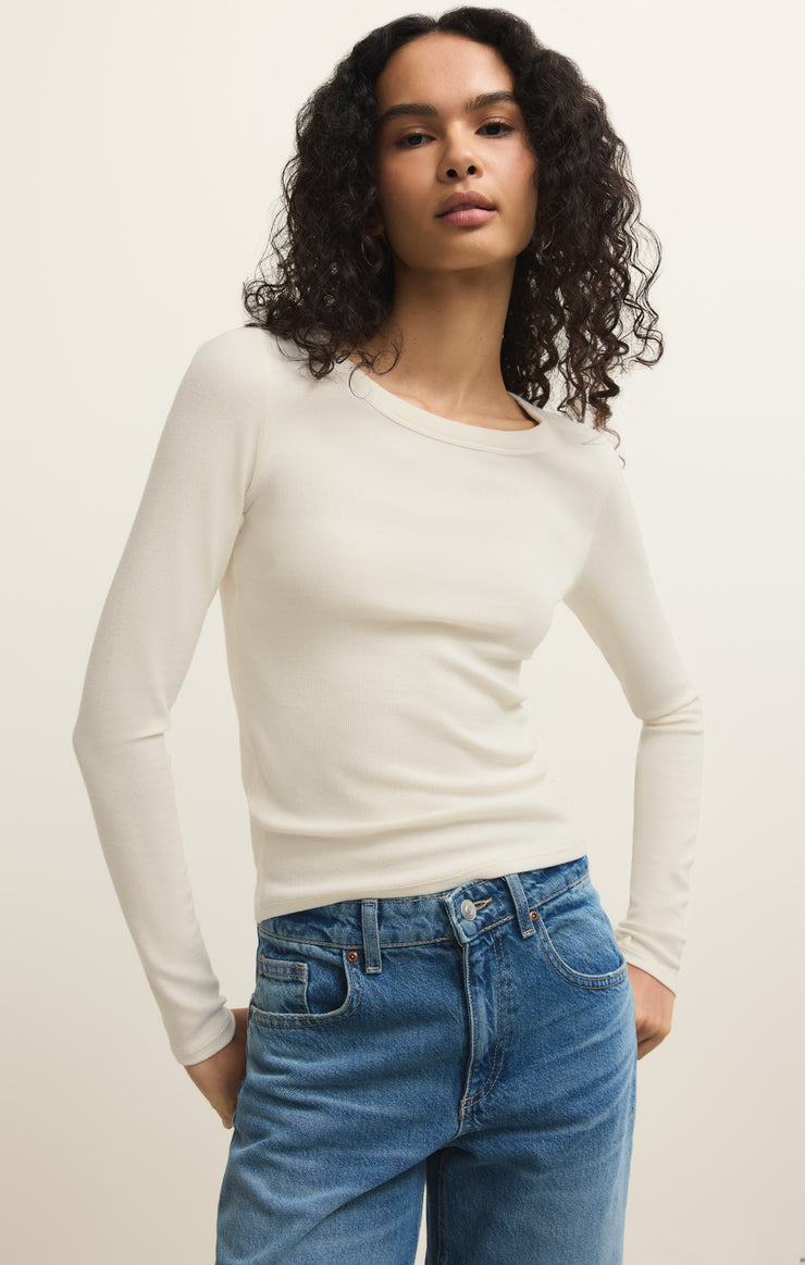Tops Renae Slub Rib Long Sleeve Top Renae Slub Rib Long Sleeve Top