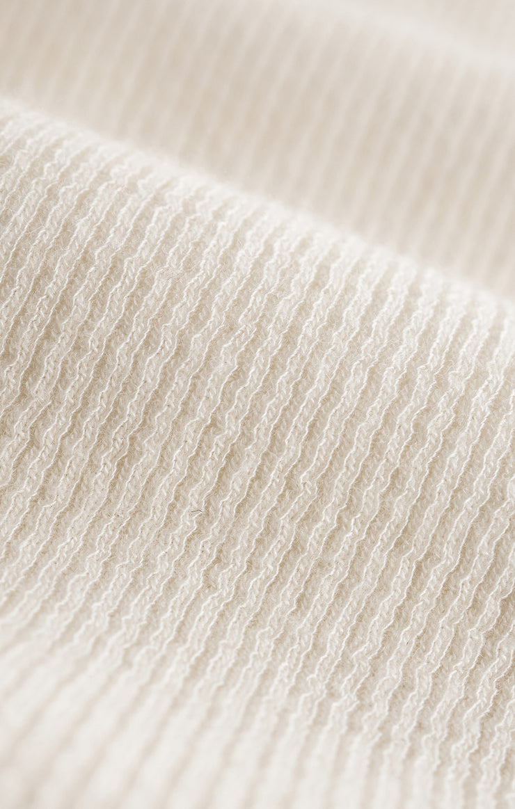 Tops Ferris Cropped Henley Top Cloud