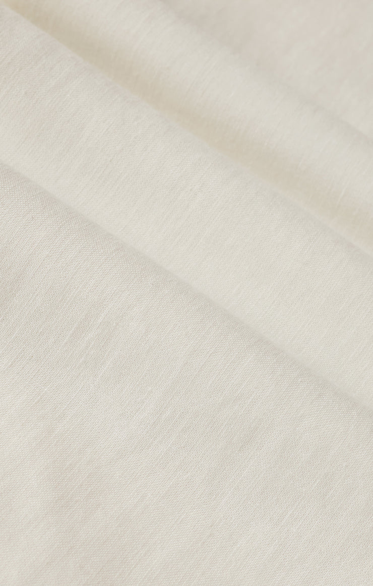 Tops Sloane Linen Cropped Tank White