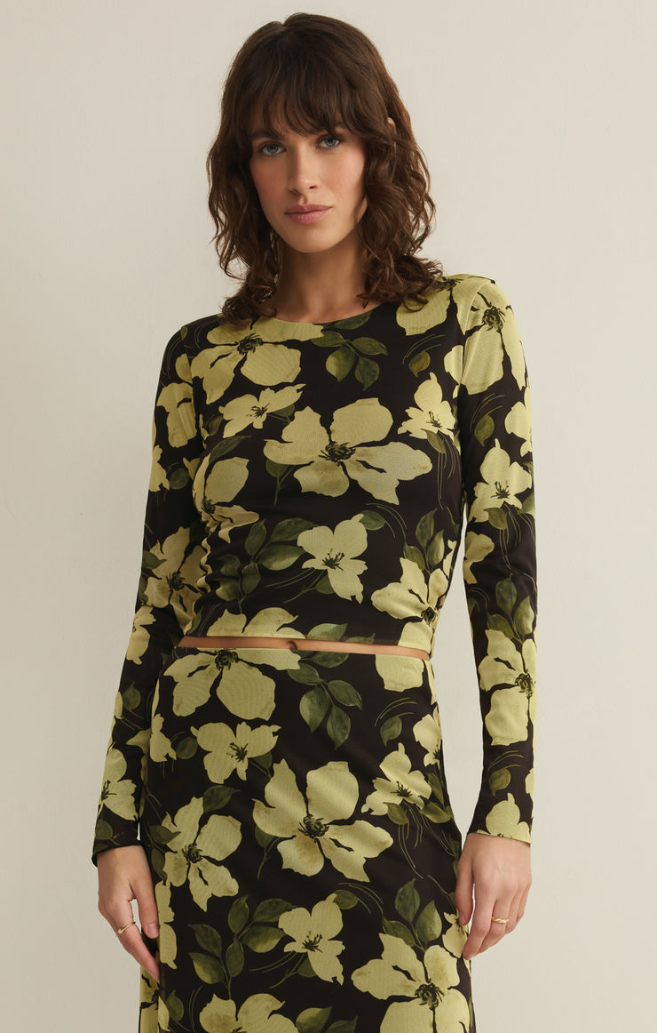 Tops Taysha Ren Floral Mesh Top Taysha Ren Floral Mesh Top