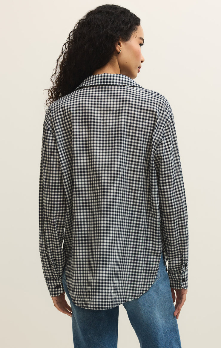 Tops Seaport Gingham Button Up Eclipse
