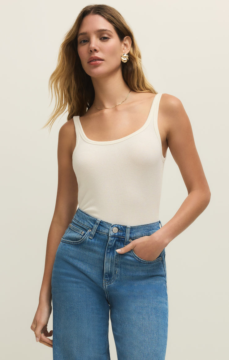 Tops Renae Slub Rib Tank Cloud