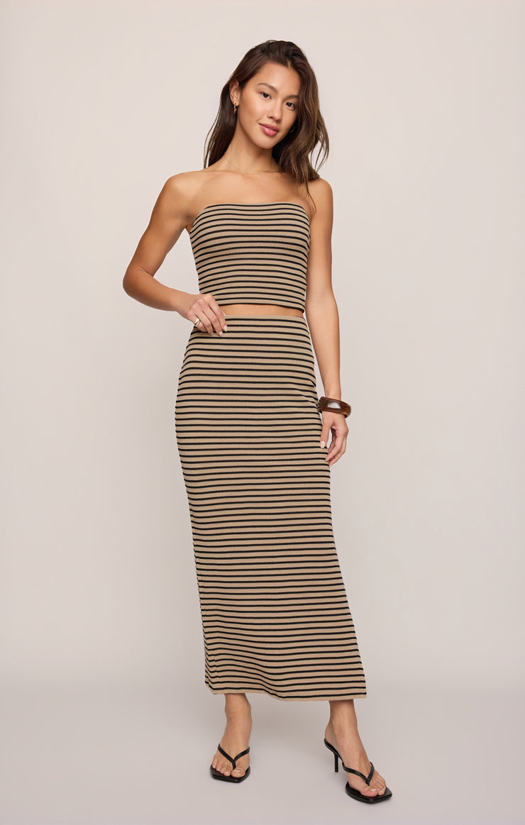 Tops Caffari Stripe Tube Top Tank Putty