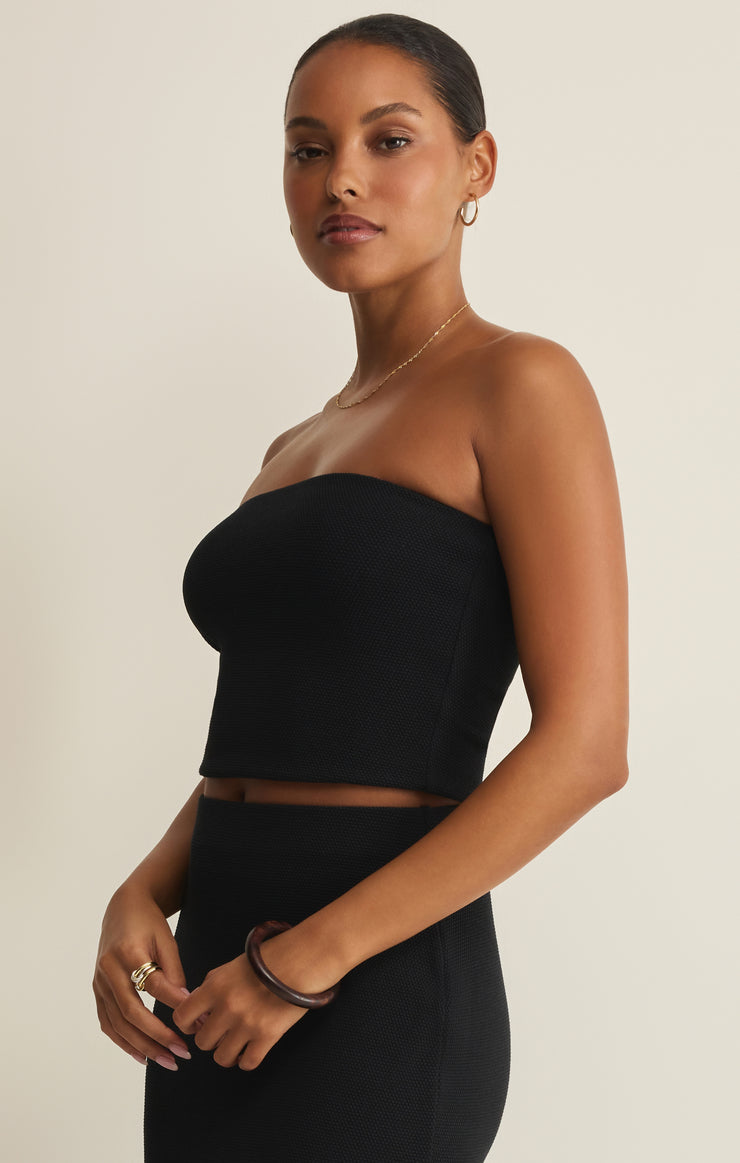 Tops Caffari Tube Top Tank Black