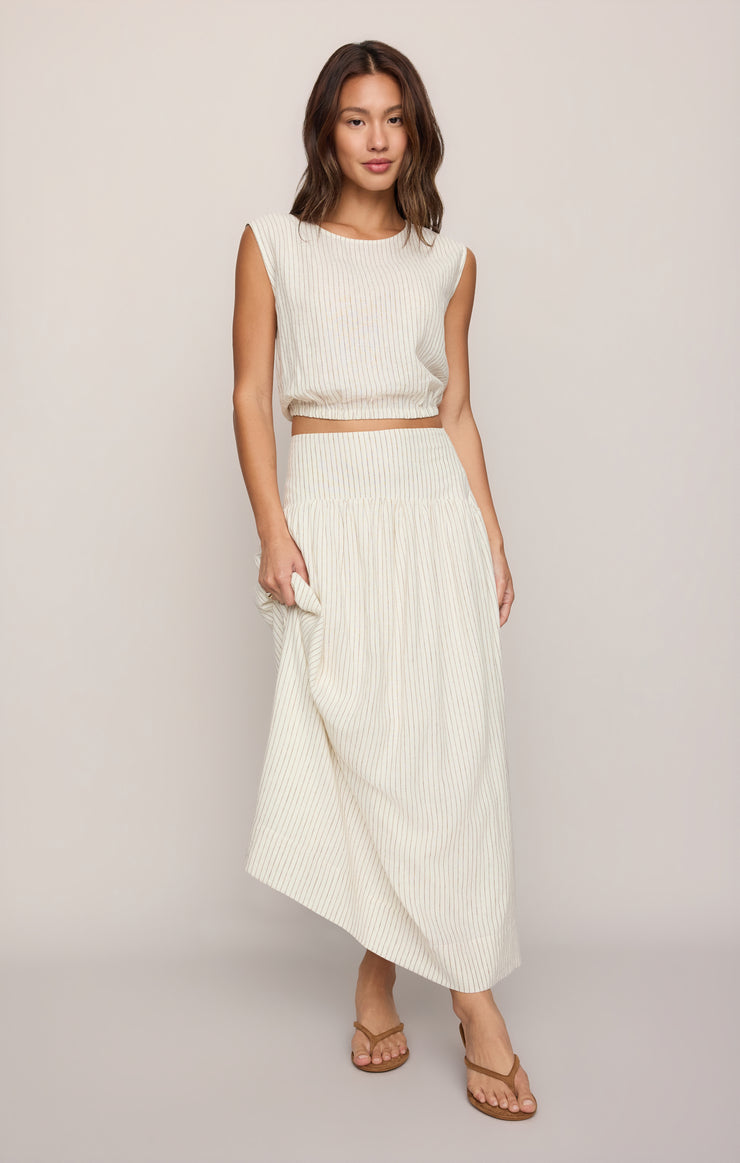 Tops Merit Stripe Cropped Top Cloud