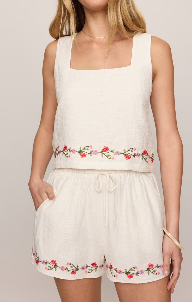 Tops Charli Embroidered Tank Cloud