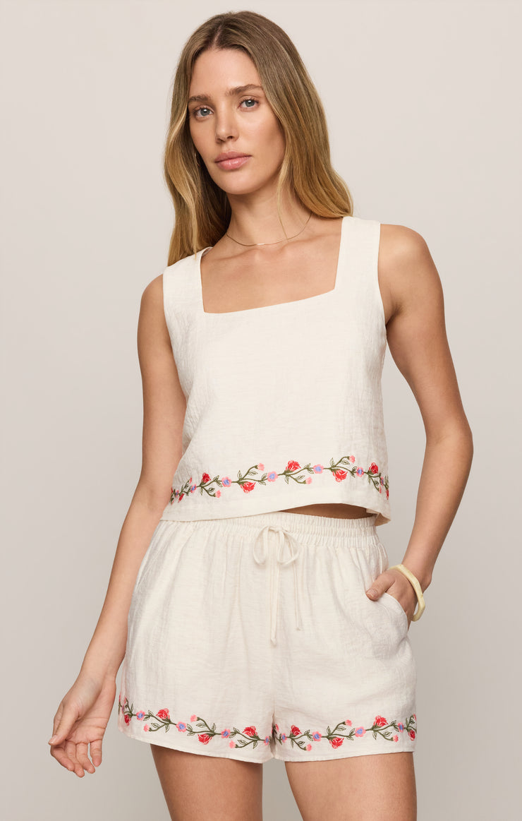 Tops Charli Embroidered Tank Cloud