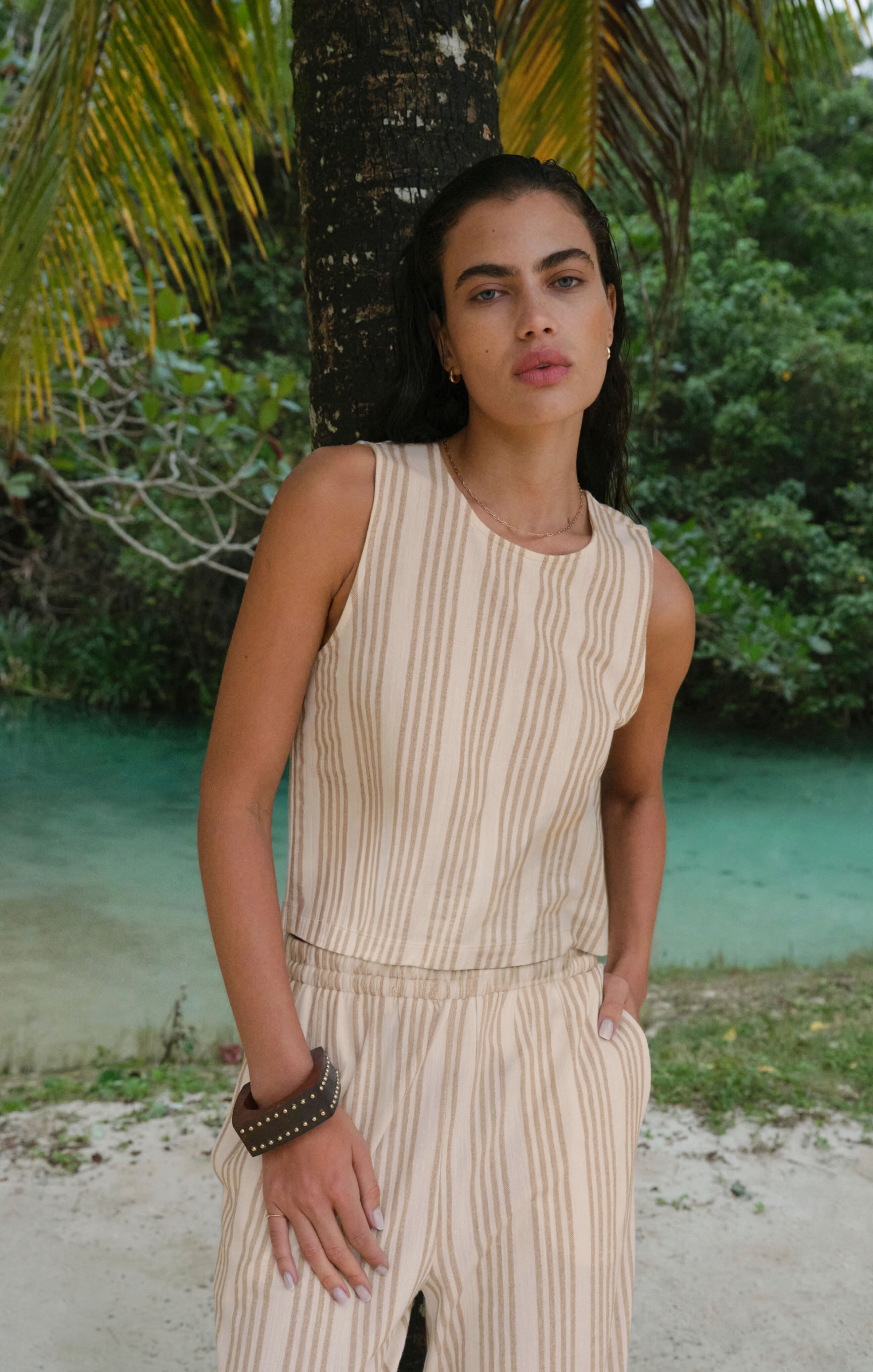 【CLANE】THIN STRAP A LINE TOPS Sloane Knit Striped Tank Top – Z SUPPLY