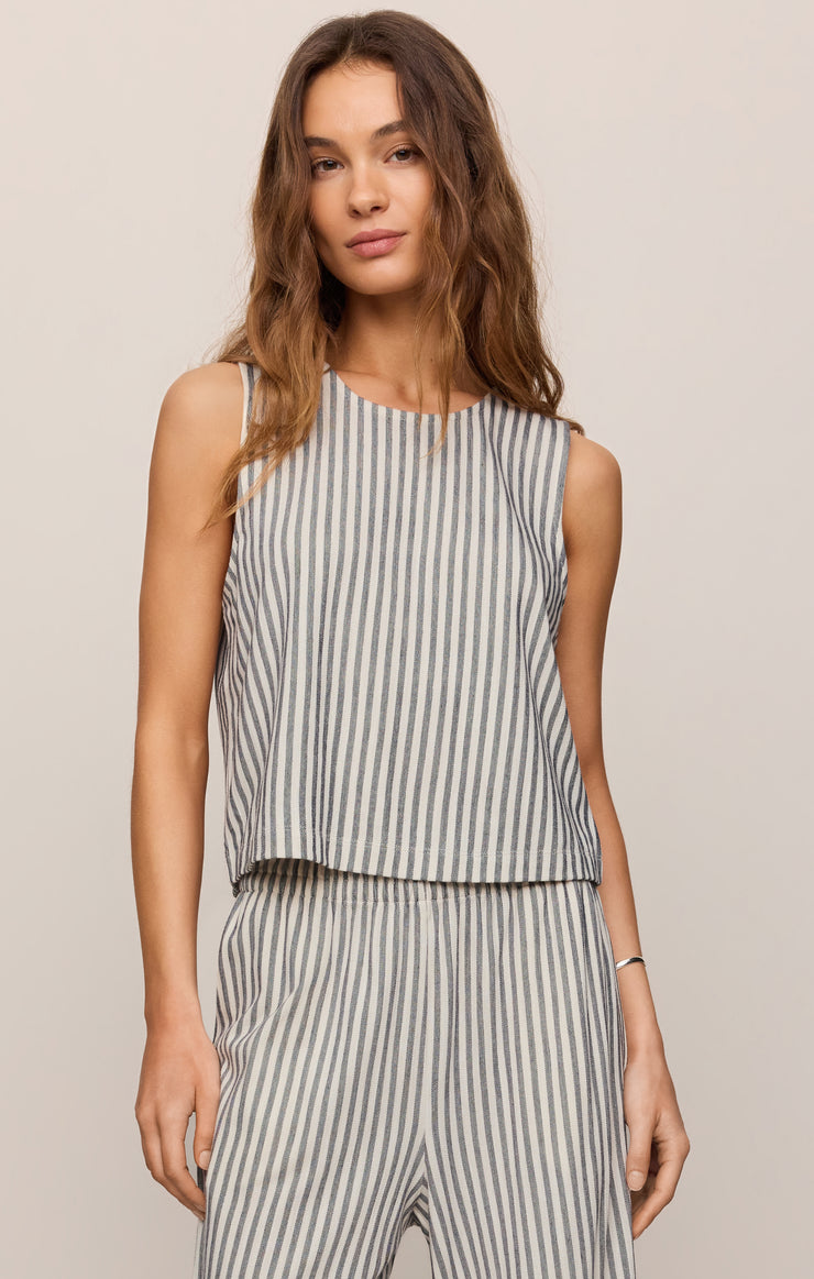 Tops Sloane Knit Striped Tank Top Eclipse