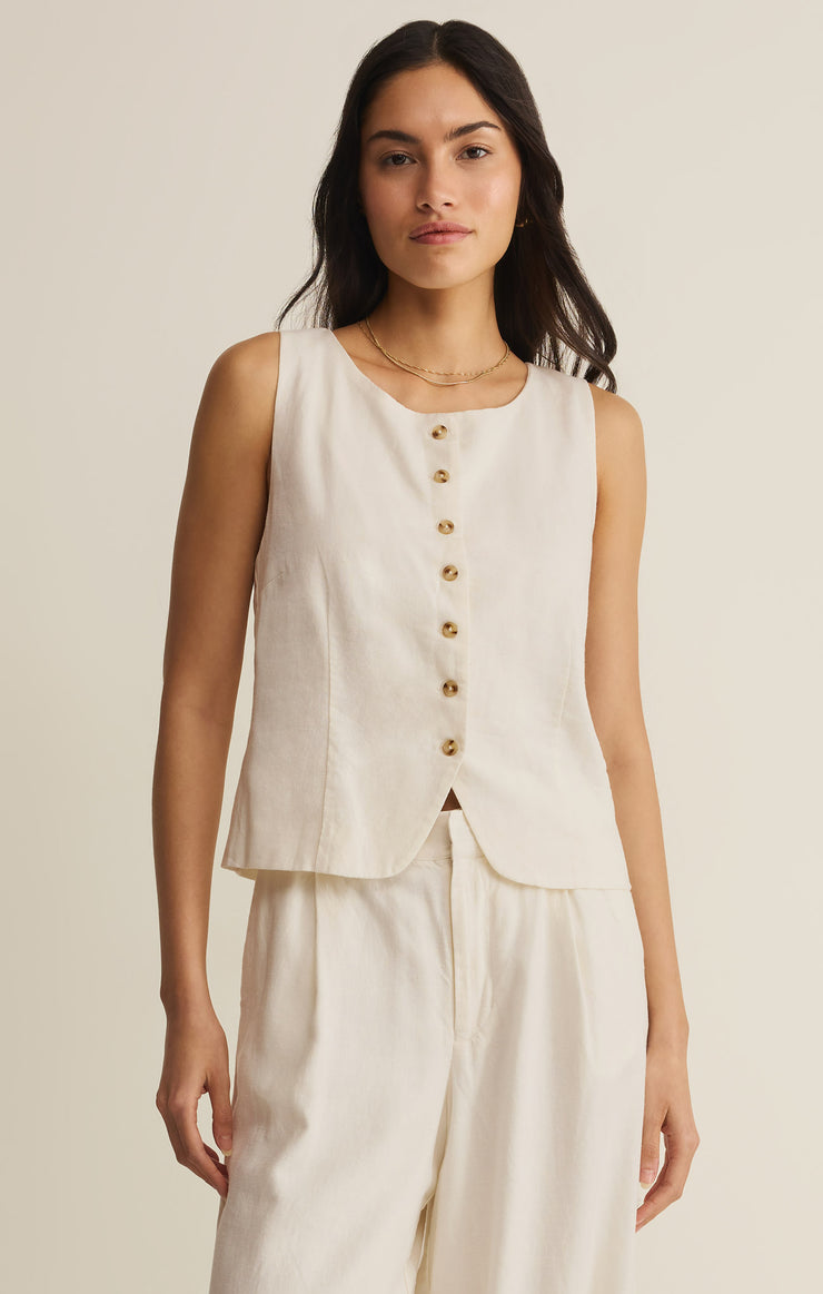Vests Roman Linen Vest Cloud