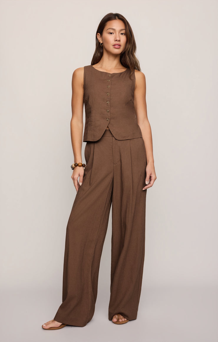 Vests Roman Linen Vest Palo Santo