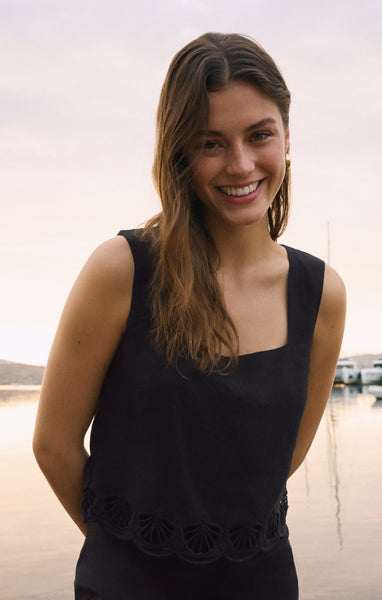 Charlene Embroidered Linen Top – Z SUPPLY