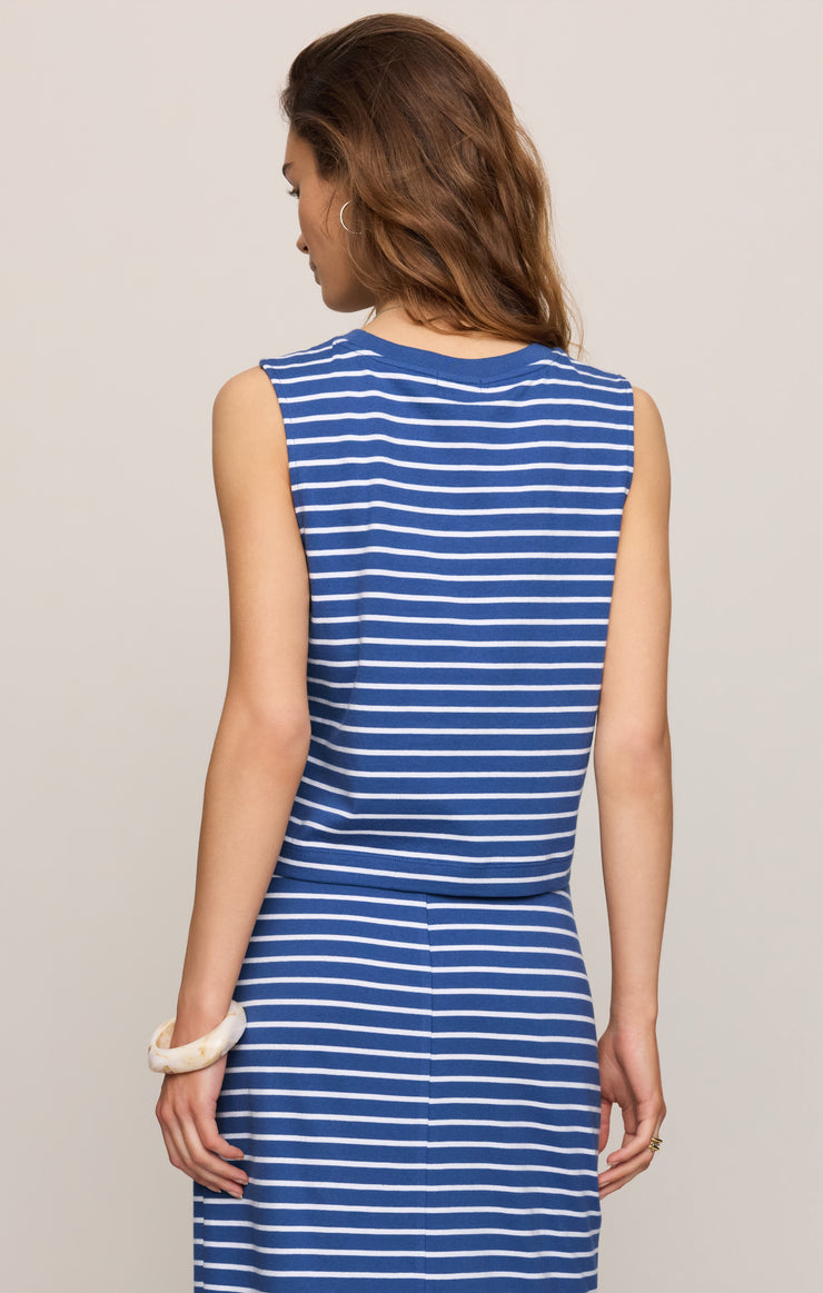 Tops Sloane Stripe Tank Top True Navy
