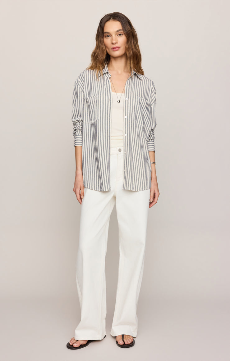 Tops Reese Button Up Stripe Top Eclipse