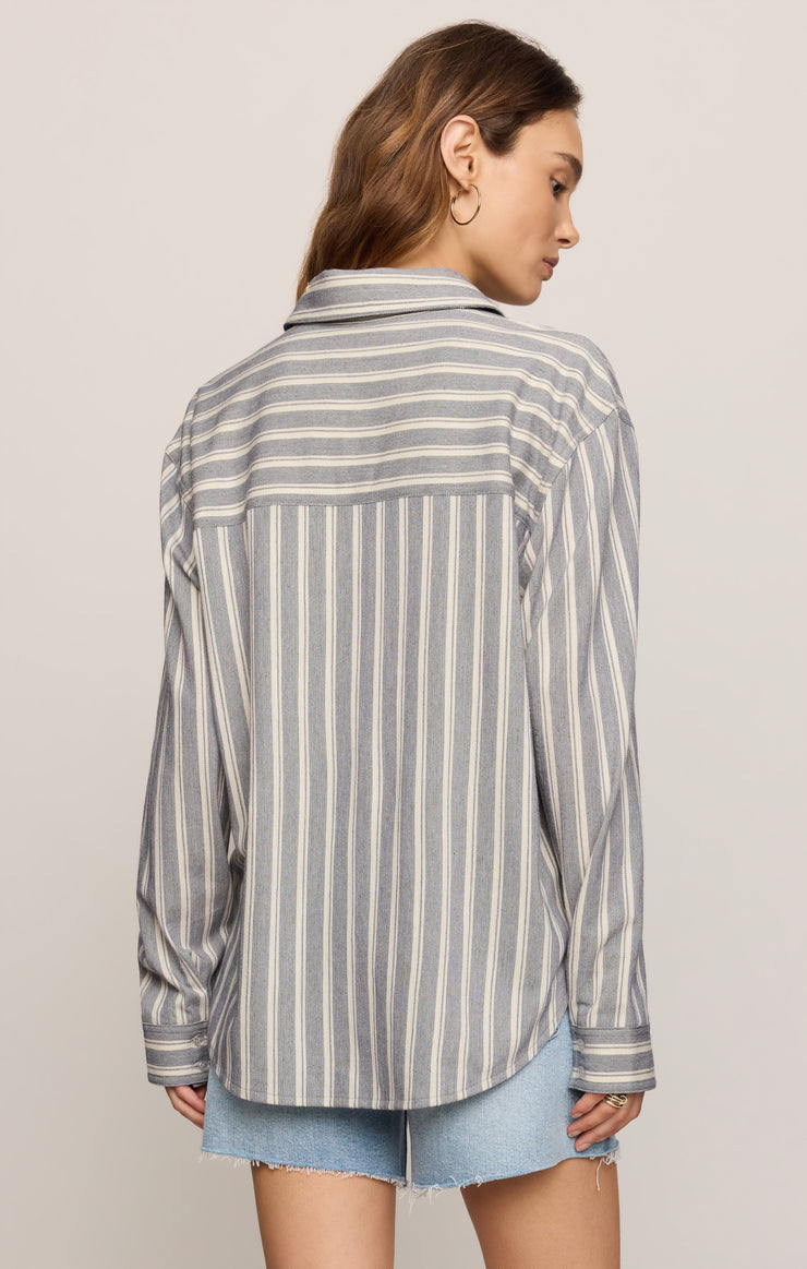 Tops Reese Button Up Stripe Top Summer Stone