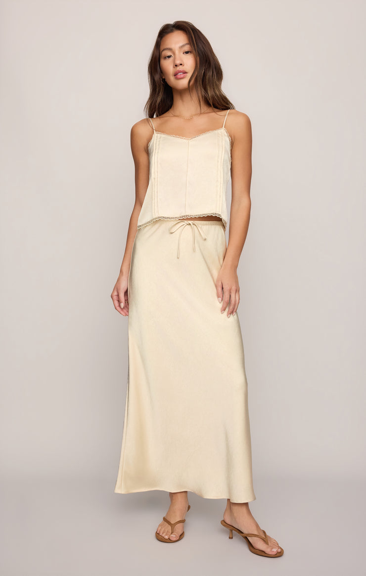 Tops Viva Satin Tank Island Coconut