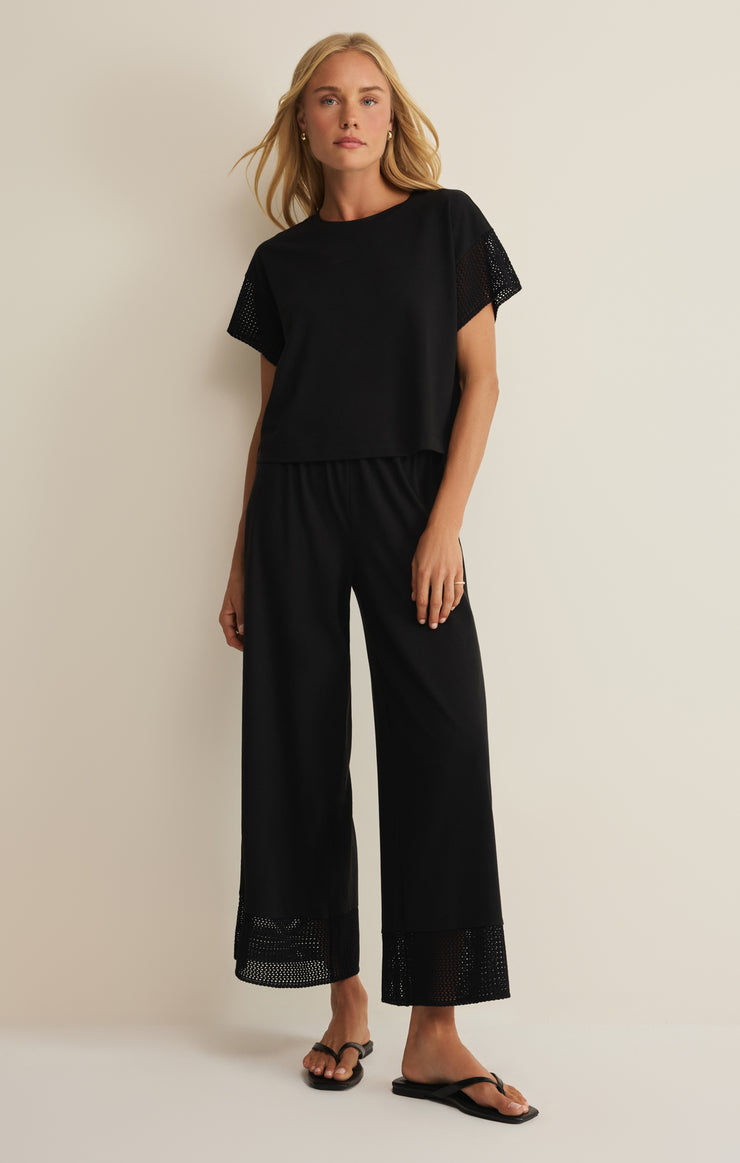 Tops Banyan Crochet Top Black